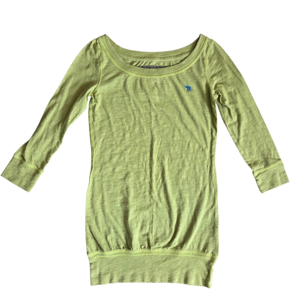 Abercrombie & Fitch Y2K Vintage Lime Green Shirt XS